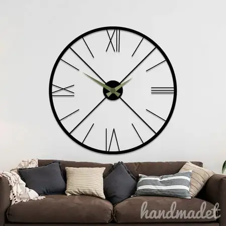 Handmadetneonsign Extra Large Wall Clock Unique, Year Date Round Wall Clock, Text Oversize Wall Clock 55774