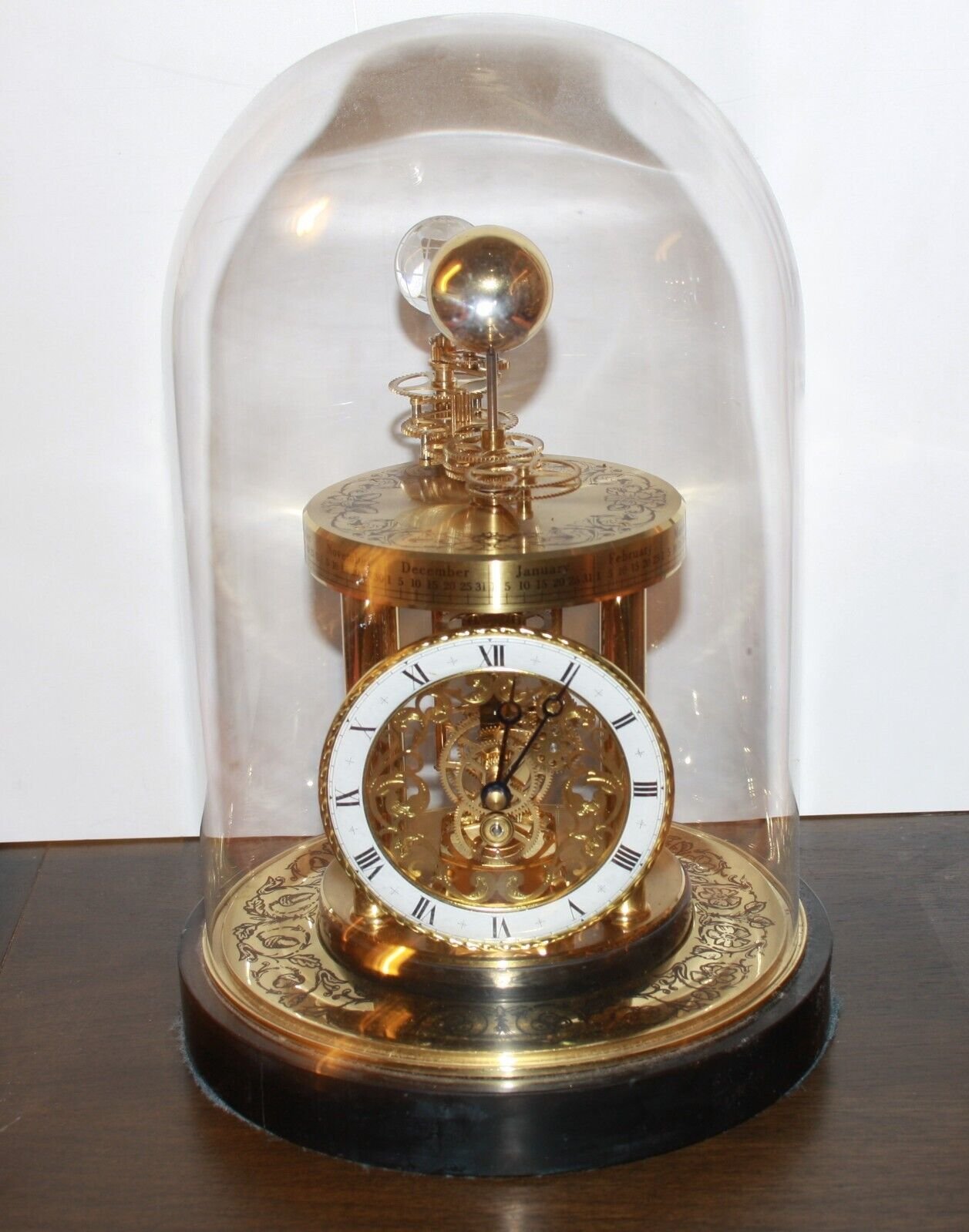 Hermle Astrolabium Clock Mahogany Base