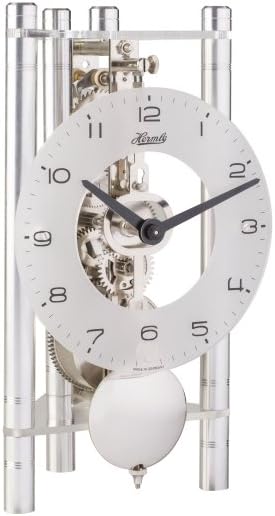 Hermle LAKIN Mechanical Mantel Clock By Hermle 23025500721 | Gold, Silver Pendulum