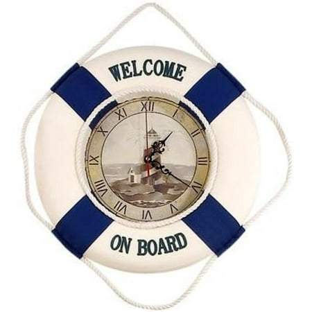 HetayC Welcome On Board Life Ring Clock