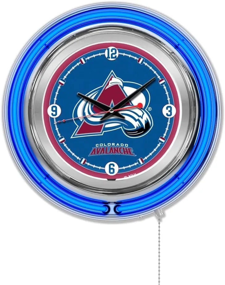 Holland Bar Stool Co. Colorado Avalanche 15 Double Neon Wall Clock