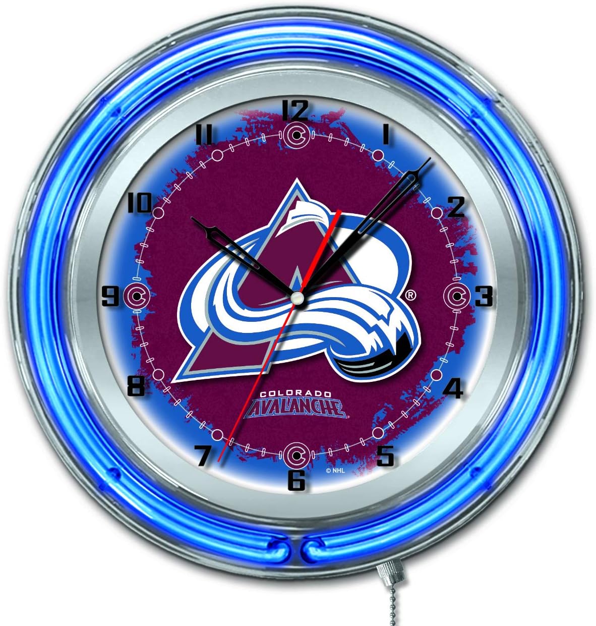 Holland Bar Stool Co. Colorado Avalanche 19 Double Neon Wall Clock