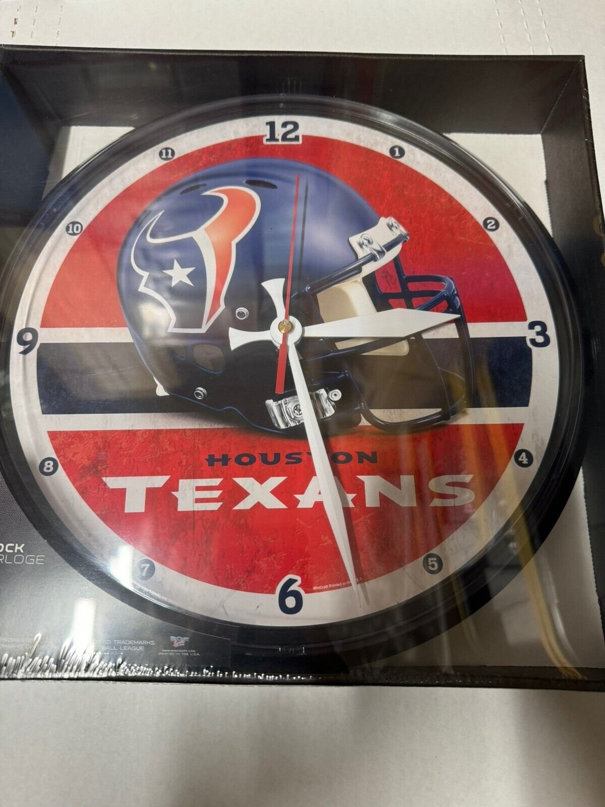 " HOUSTON TEXANS " NFL Round 12" Clock Wincraft "New"