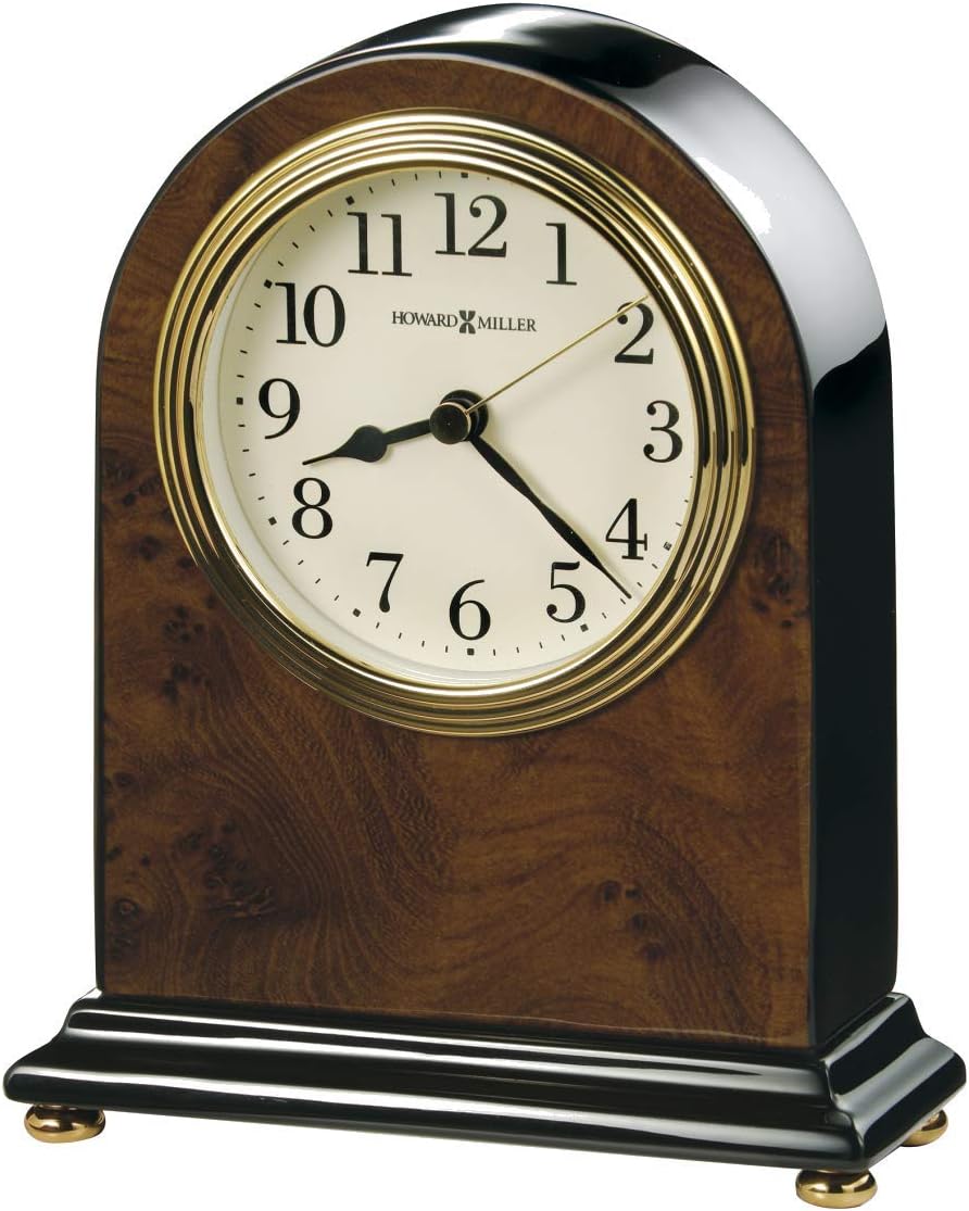 Howard Miller Bedford Table Clock 645-576 – Walnut Finish with Quartz Movement