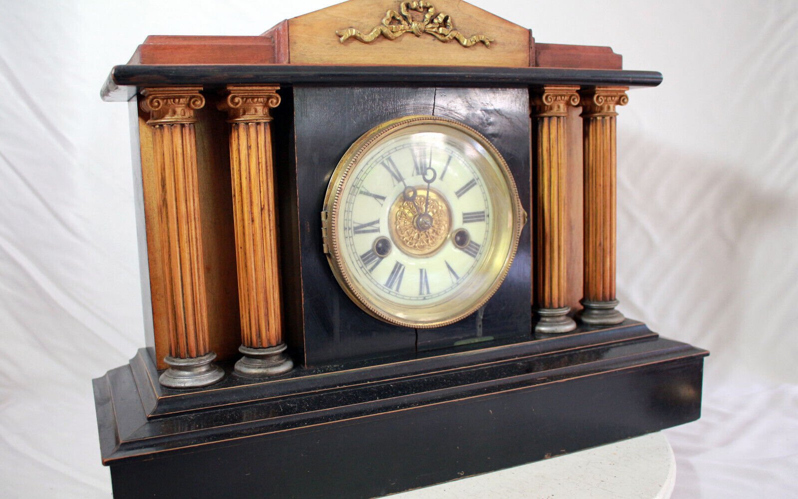 Hughe HAC Crossed Arrows Empire Classic Table Clock ... 1885