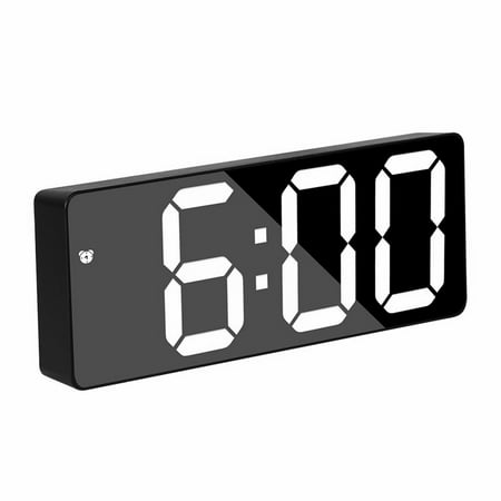 ionze LED Digital Wall Clock Electronic Alarm Clock Simple Style Wall Mount Clock (F)