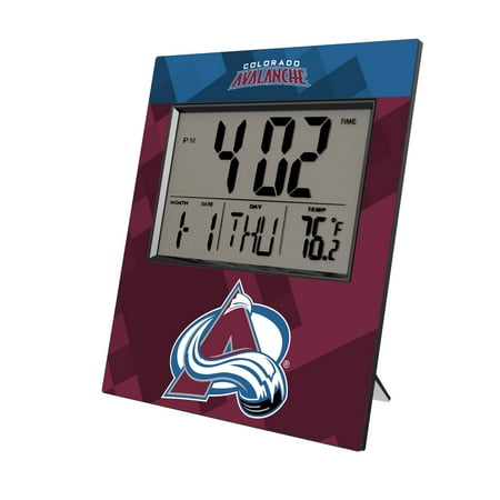 Keyscaper Colorado Avalanche Color Block Digital Desk Clock