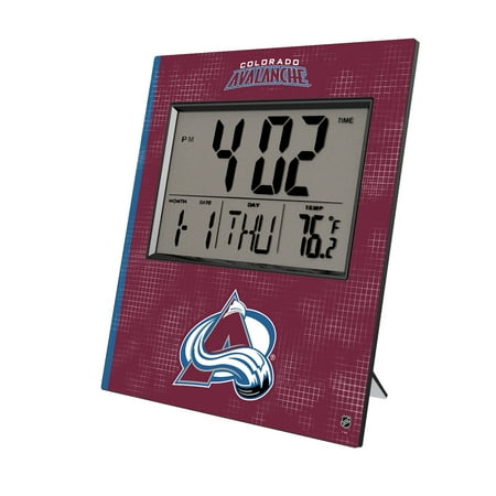 Keyscaper Colorado Avalanche Cross Hatch Digital Desk Clock