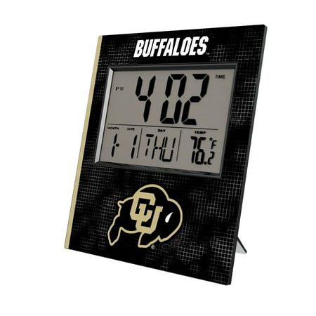 Keyscaper Colorado Buffaloes Cross Hatch Digital Desk Clock