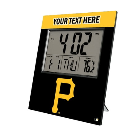 Keyscaper Pittsburgh Pirates Personalized Digital Desk Clock