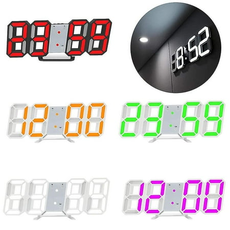 Led Digital Wall Clock 3d Design Larger Numbers Alarm Clock Time Clock Desk Alarm Clocks Hanging Wall Clock