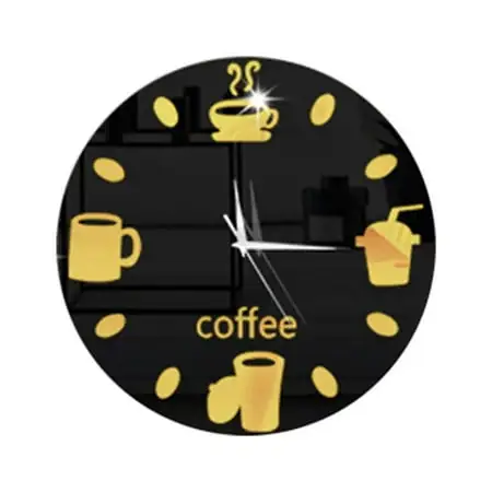 Magnetic Clock for Fridge Refrigerator The Time Coffee Cup Refridgerator Magnets Stickers Sticky