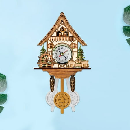 Mantle Clock Pool Decor Battery Clock Movement Cuckoo Cuckoo Wall Clock Chime Alarm Clock Retro Clock Wooden Living Room Clock