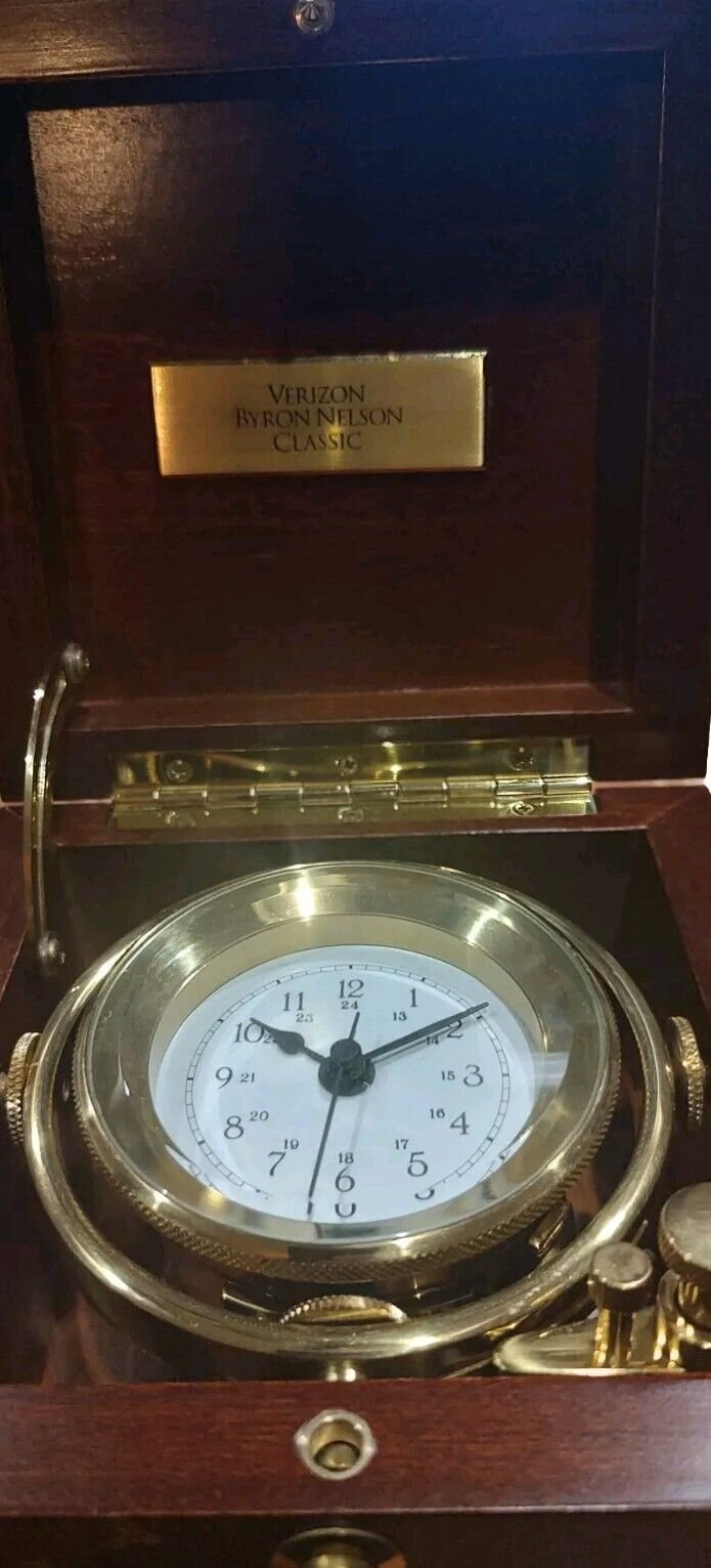 Marine Chronometer BYRON NELSON Clock PGA Tour Player Gift - Classic Mahogany