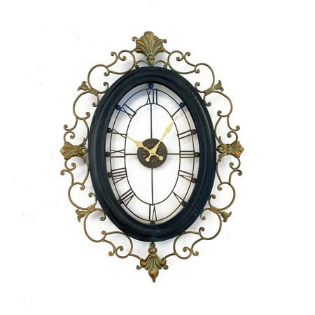 MEIDA Oversize Iron Oval Wall Clock (Oval)…