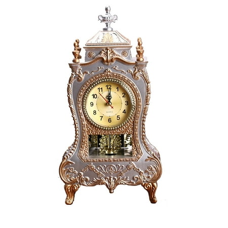 Meijiashe Clock Desk Table Decor Clocks Vintage Small Shelf Mantel Living Room Decorative Style European Archaistic Antique Wall