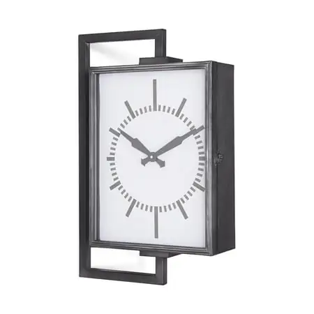 Mercana Hagar Rectangular Large Industrial Wall Clock 68553