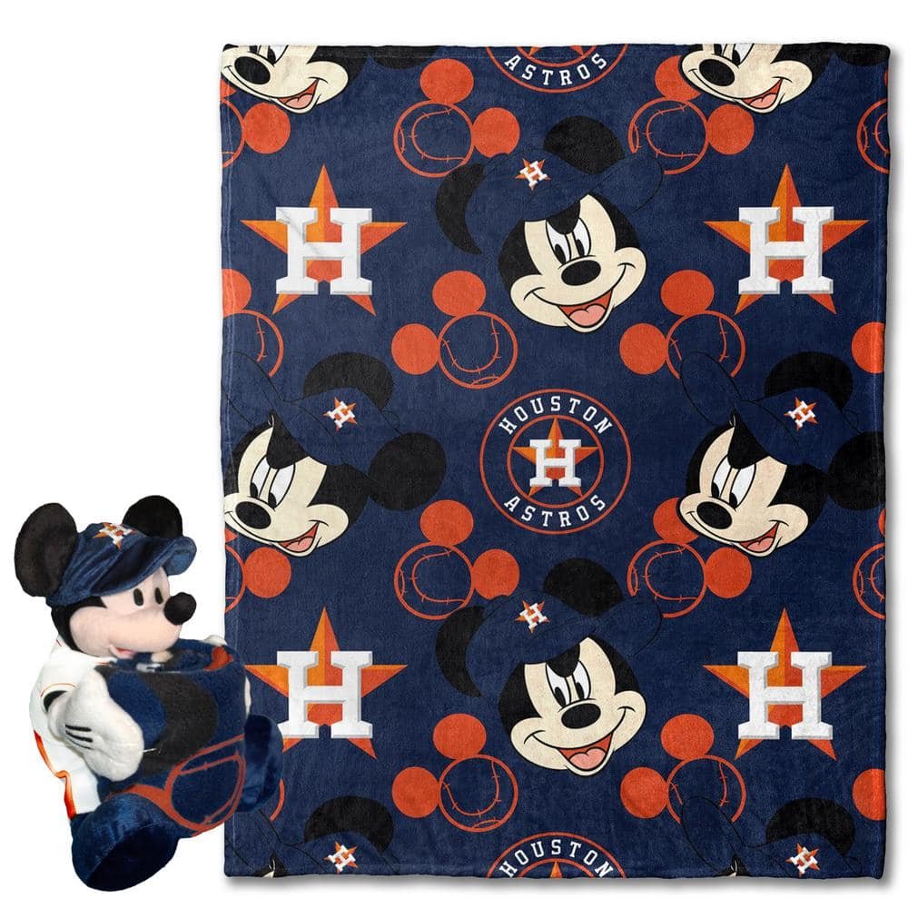 MLB Astros Pitch Crazy Mickey Hugger Pillow & Silk Touch Throw Blanket...