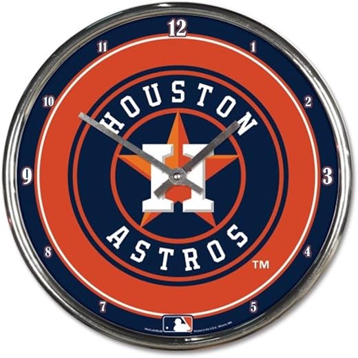 MLB Houston Astros Chrome Clock