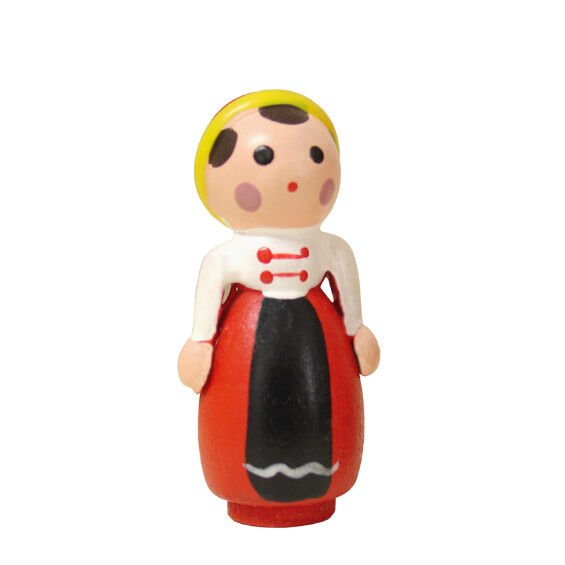 NEW 1-3/8" Novelty Wood Cuckoo Clock Girl Figure - Made in Germany (CC-207)