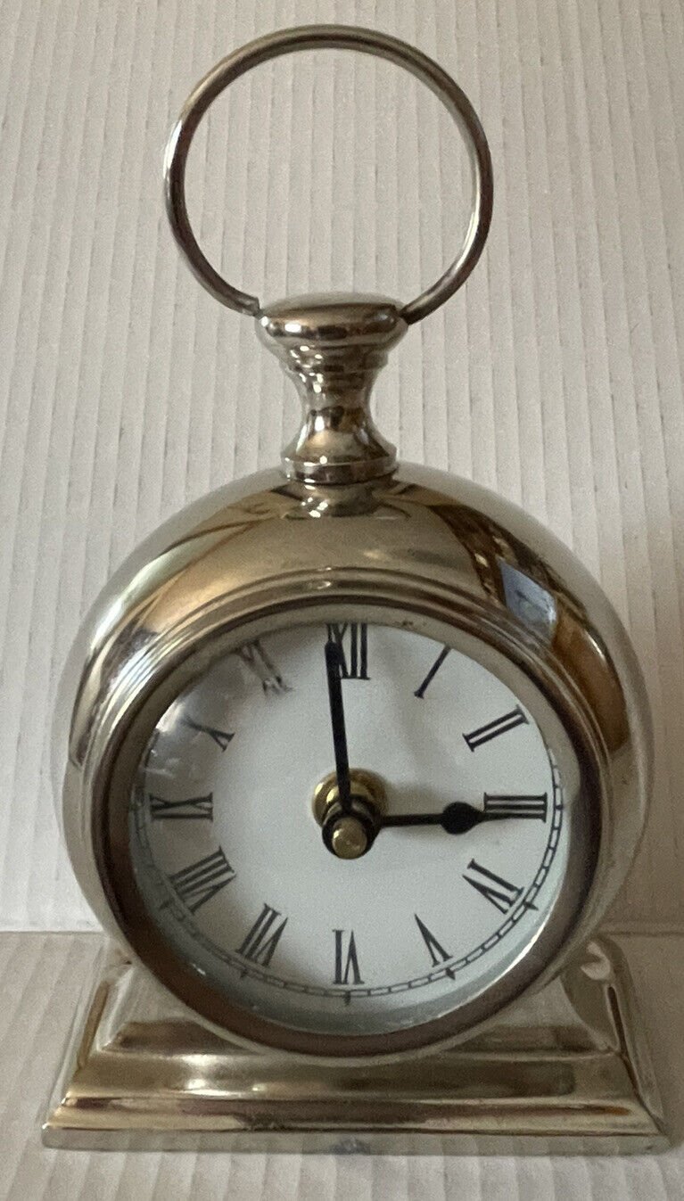 Pier 1 Imports Desk/Table Shelf clock stainless steel