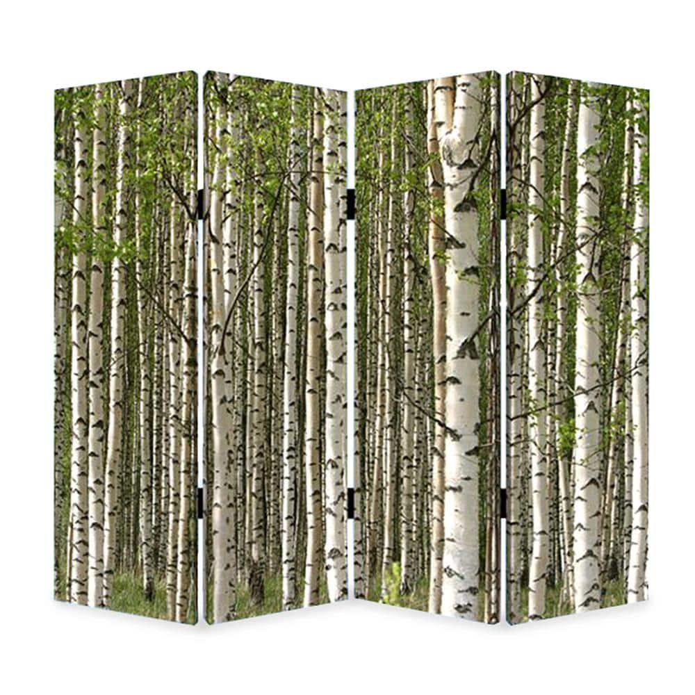 PROLIFIC FOREST 7ft. Multi-color 4 Panel Room Divider