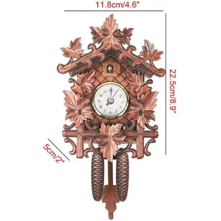 Quartz Clock Traditional Chalet Black Forest House Clock Antique Handcrafte