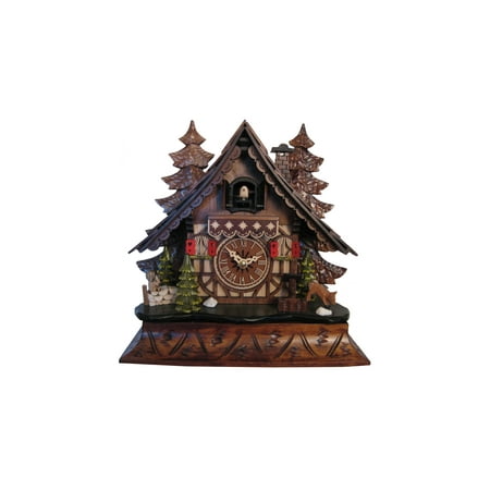 Quartz Cuckoo Clock Black forest house with music