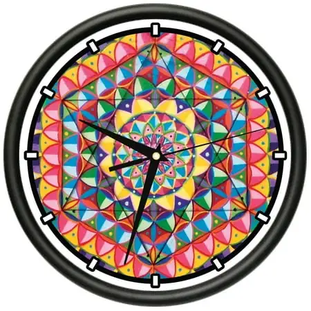 Rainbow Kaleidoscope Design Wall Clock | Precision Quartz Movement | Décor For School Class Office Bedroom Decoration