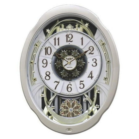 Rhythm 4MH842WD18 Marvelous Musical Wall Clock - Silver