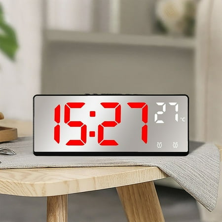 RKZDSR Digital Electronic Clock for Home Decoration - Multifunctional Wall Clock with Silent Clock, Temperature, Humidity, and Color Screen Display, Ideal for Living Rooms