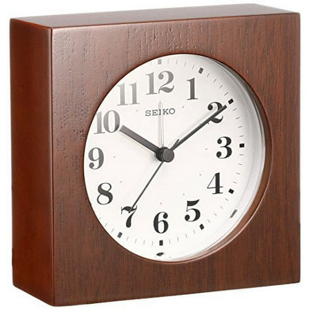 Seiko clock wall clock table clock dual use analog alarm Wood frame Tea bare wood KR501B SEIKO// Movement quartz