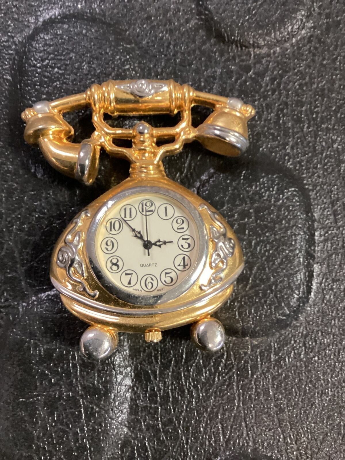 Telephone Clock, Quartz, Japan, 3”