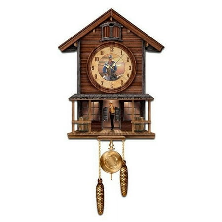 The Bradford Exchange John Wayne: American Icon Collectible Illuminated Cuckoo Clock 22-inches