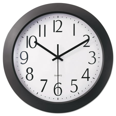 Universal Whisper Quiet Clock, 12 Overall Diameter, Black Case, 1 Aa (sold Separately)