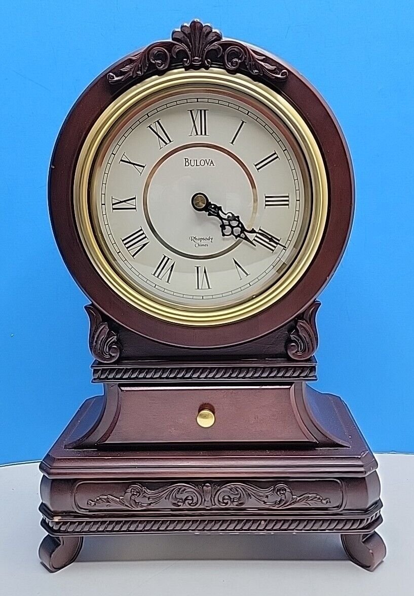 Vintage Bulova Rhapsody Knollwood Mantel Clock.