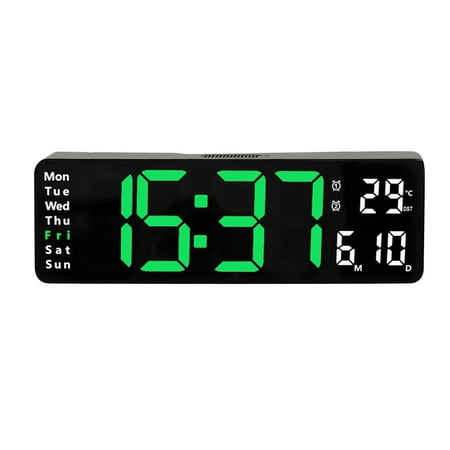 waterproof clock wall decor living room extra large digital wall clock Large LED Digital Wall Clock Temperature Date Day Display USB Remote Control