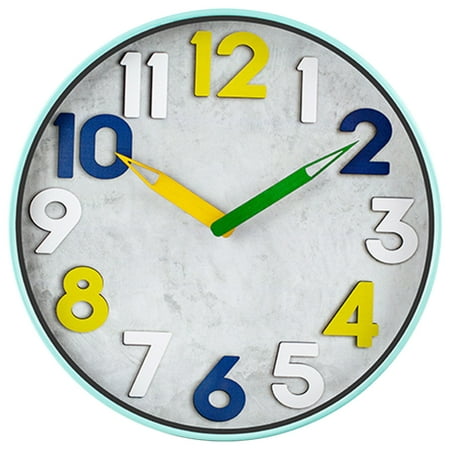 Weis Children's Wall Clock Kids Wall Clock Decorative Clock for Nursery Bedroom School