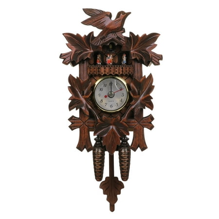 Weiwei Vintage Wooden Coo-coo Wall Clock Digital Home Decor