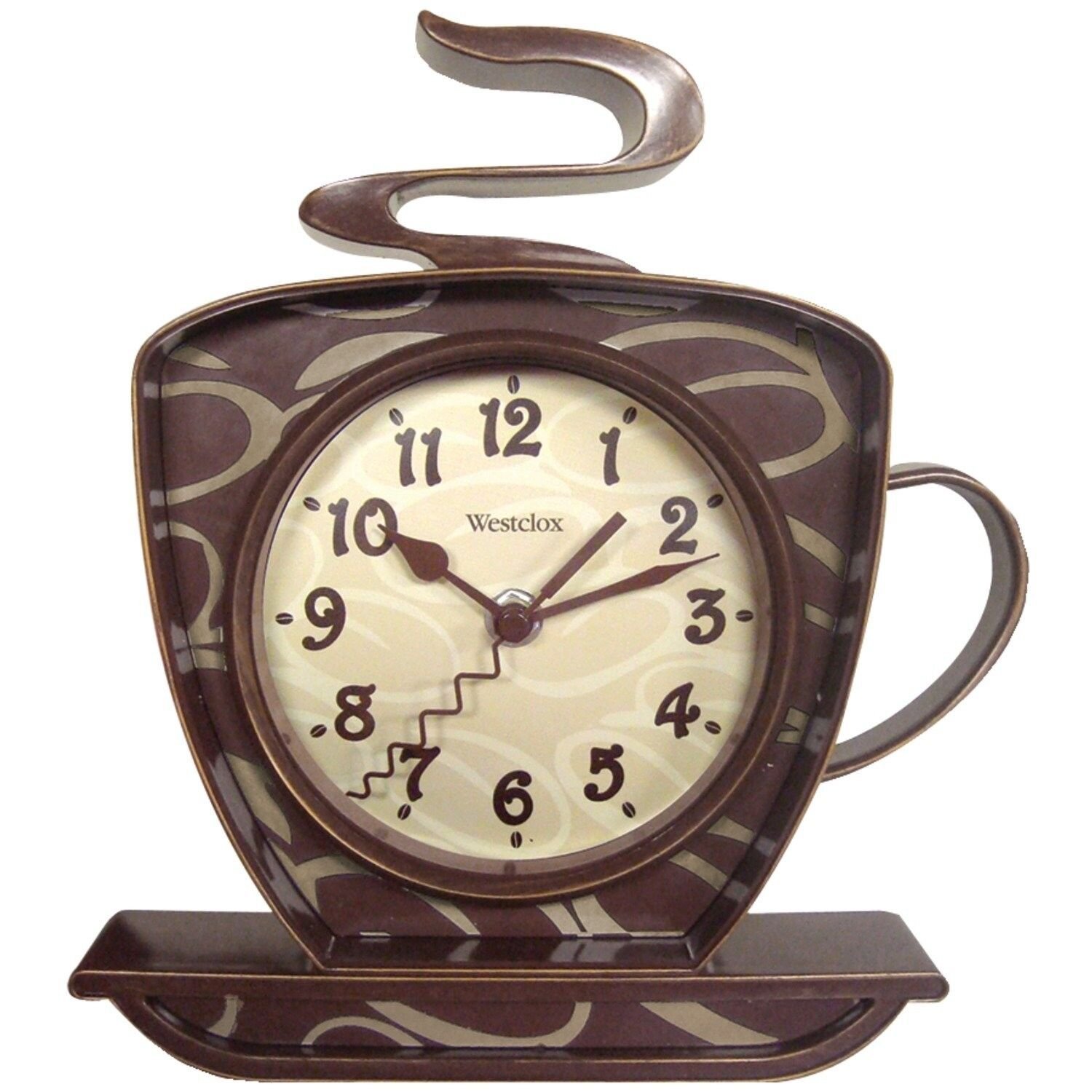 Westclox Coffee Time 3-D Wall Clock Mug Analog Kitchen Home Decor New