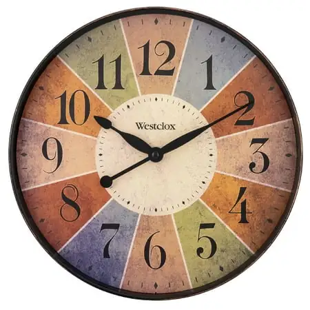 Westclox Round Multi Color Kaleidoscope Analog QA 12 Wall Clock