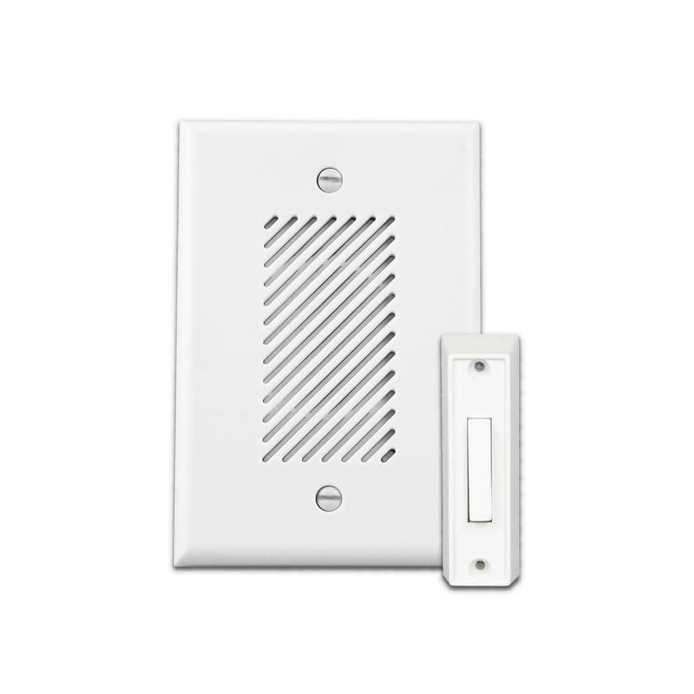Wired Single-Gang Electronic Door Chime Kit with Lighted Button