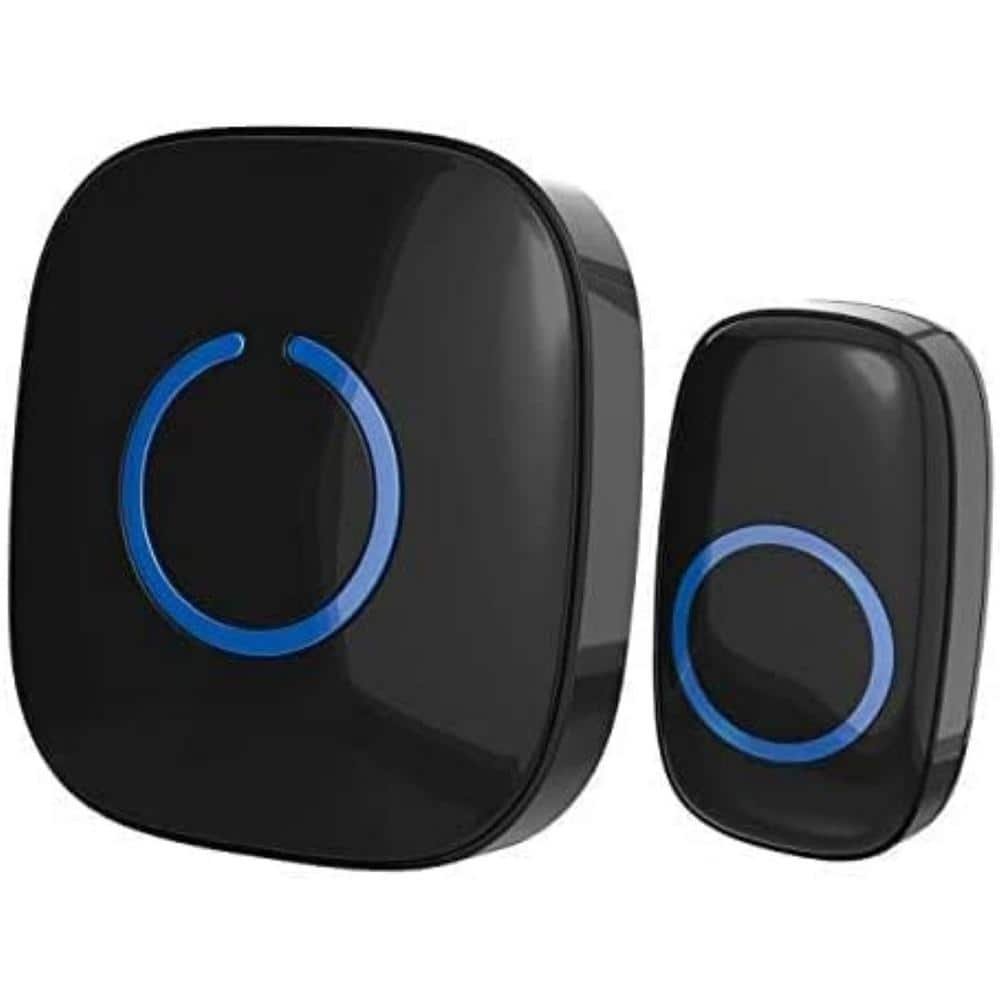 Wireless Doorbell Ringer and 1-Plug-in Chime Receiver Battery Operated with LED Flash...