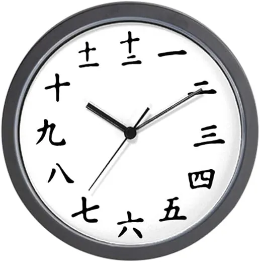 CafePress Japanese Kanji Unique Decorative 10 Wall Clock