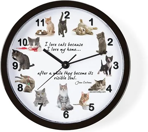 CafePress Wall Clock Cat Lovers Unique Decorative 10" Wall Clock