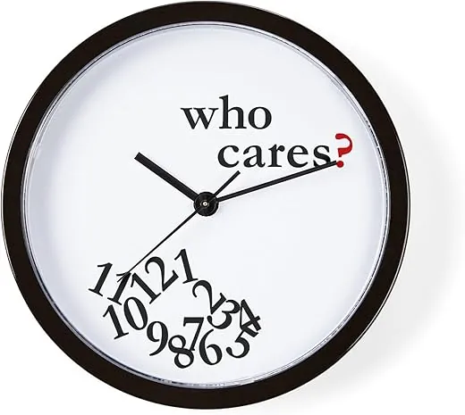 CafePress Who Cares? Unique Decorative 10" Wall Clock