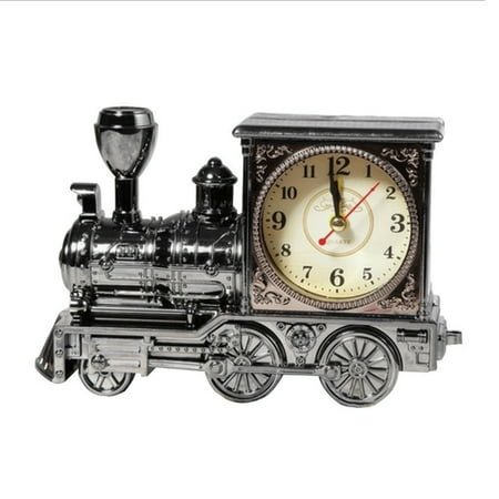 YIGZYCN Vintage Train Alarm Clock Nostalgic Antique Table Desk Decor for Home Office