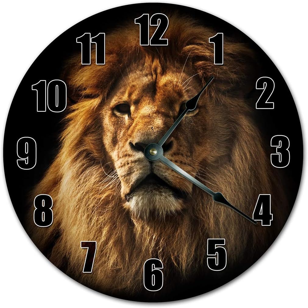 10.5 Lion of Judah Clock - Large 10.5 Wall Clock - Home Décor Clock