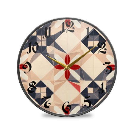 12 Round Silent Wall Clocks Grid Lattice Acrylic Battery Operated Clock Non-Ticking Clocks Bedroom Living Room Home Decorative