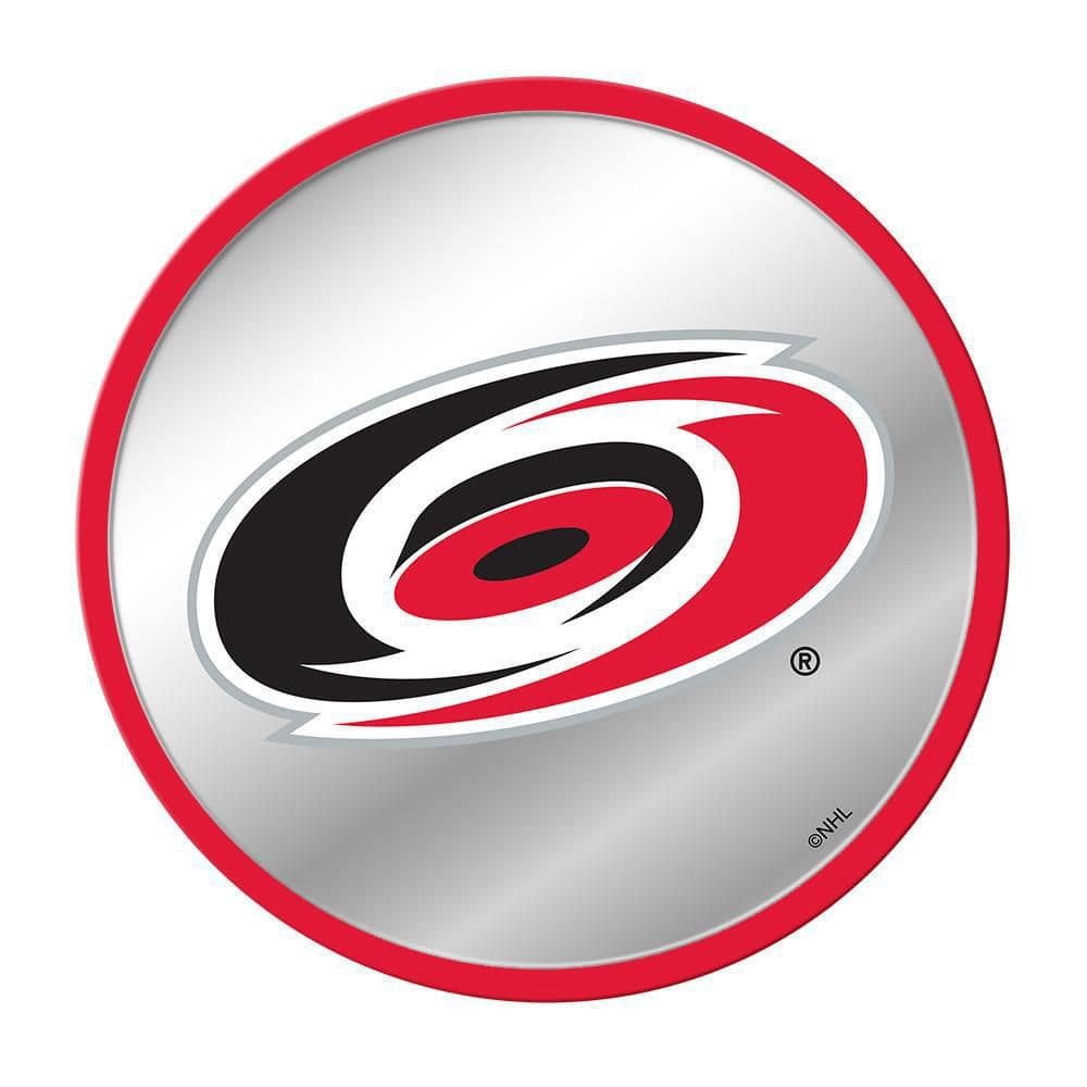 17 in. x 17 in. Carolina Hurricanes Modern Disc Mirrored Decorative Sign